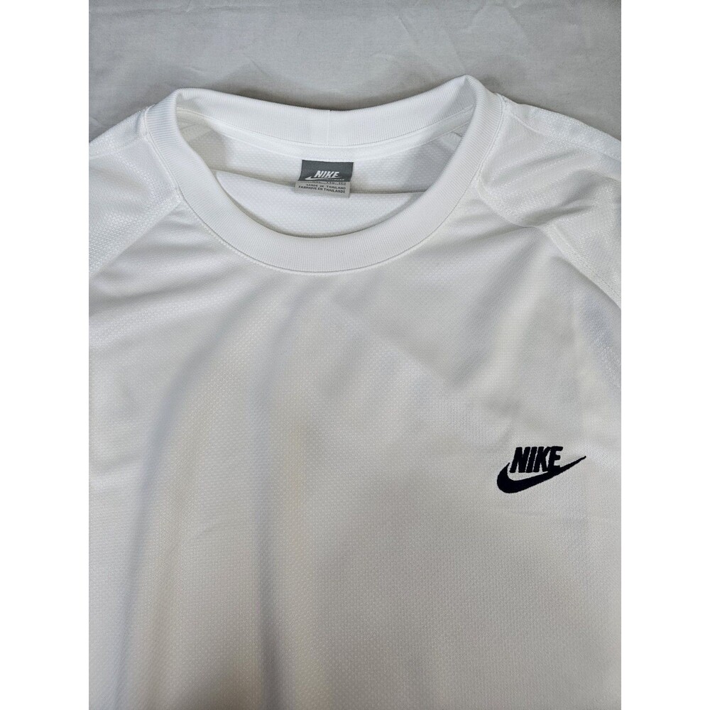 Nike Shirt Men's Sz 2XL White w/ Black Trim Short Sleeve Performance Gym